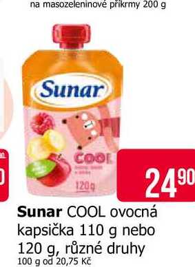 Sunar COOL ovocná kapsička 110 g nebo 120 g