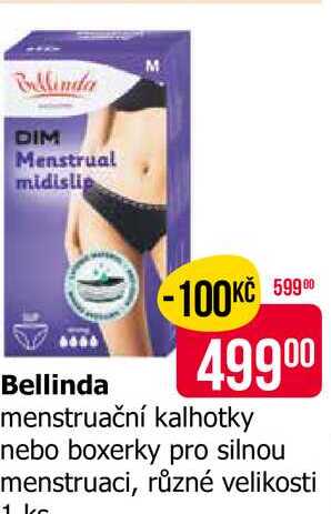 Belinda menstruační kalhotky nebo boxerky pro silnou menstruaci, různé velikosti 