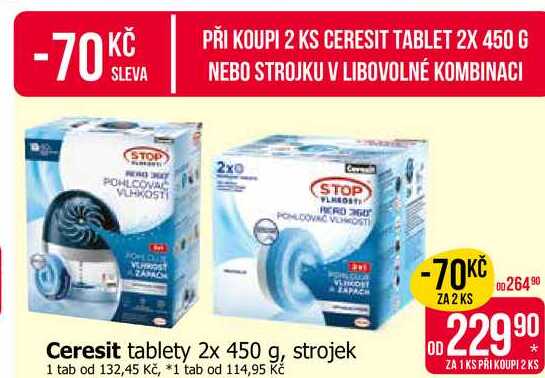 Ceresit tablety 2x 450 g, strojek