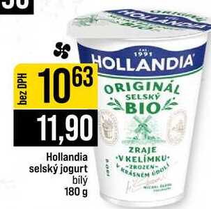 Hollandia selský jogurt bílý 180 g 
