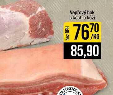 Vepřový bok s kosti a kůží 1kg