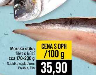 Mořská štika filet s kůží cca 170-230 g