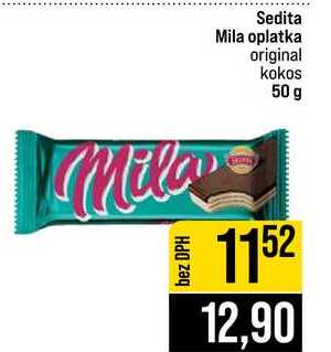 Sedita Mila oplatka original kokos 50 g