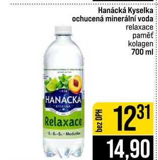 Hanácká Kyselka ochucená minerální voda relaxace paměť kolagen 700 ml