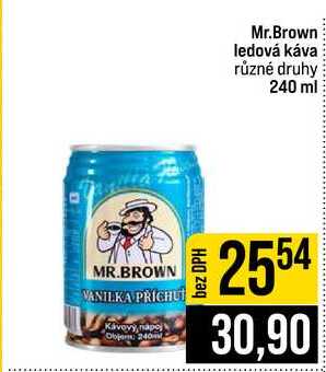 Mr.Brown ledová káva různé druhy 240 ml