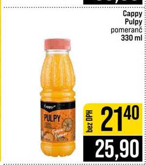 Cappy Pulpy pomeranč 330 ml 