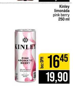 Kinley limonáda pink berry 250 ml