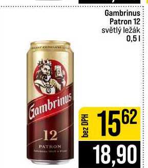 Gambrinus Patron 12 světlý ležák 0,5l