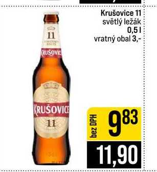 Krušovice 11 světlý ležák 0,5l
