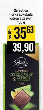 Selection hořká čokoláda citron a zázvor 100 g