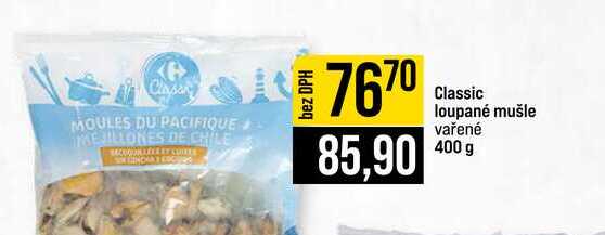 Classic loupané mušle vařené 400 g 