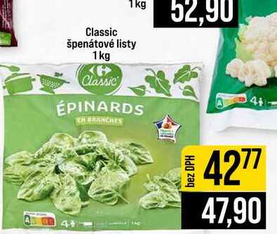 Classic špenátové listy 1kg 