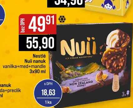 Nestlé Nuii nanuk vanilka+med+mandle 3x90 ml