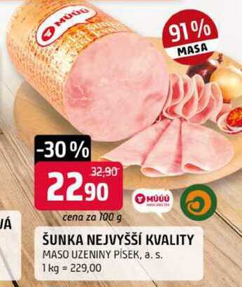 Šunka nejvyšší kvality 100g