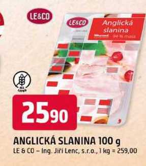 LE&CO ANGLICKÁ SLANINA 100 g