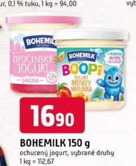 BOHEMILK 150 g ochucený jogurt, vybrané druhy
