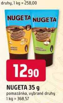 NUGETA 35 g pomazánka, vybrané druhy 