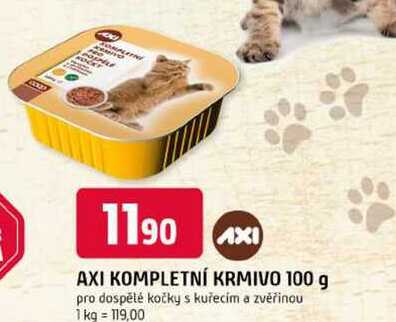 AXI KOMPLETNÍ KRMIVO 100 g pro dospělé kočky