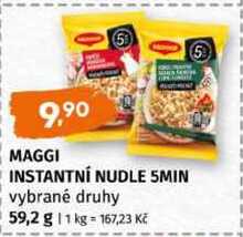 MAGGI INSTANTNÍ NUDLE 5MIN vybrané druhy 59,2 g