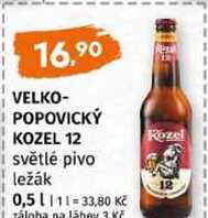 VELKOPOPOVICKÝ KOZEL 12 světlé pivo ležák 0,5 l