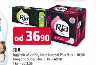 RIA hygienické vložky Ultra Normal Plus 9 ks