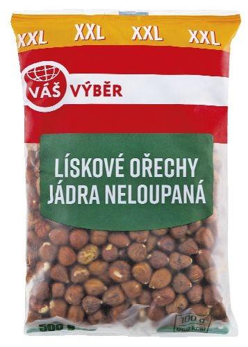 Váš Výběr Lísková jádra neloupaná, 500 g
