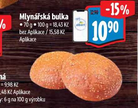 Mlynářská bulka 70 g