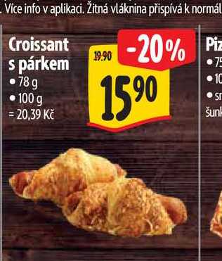  Croissant s párkem   78 g  