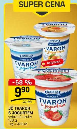 JČ TVAROH S JOGURTEM vybrané druhy 130 g