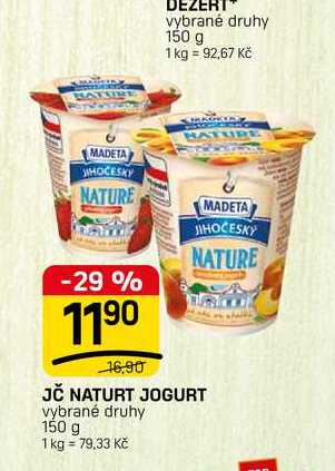 JČ NATURT JOGURT vybrané druhy 150 g