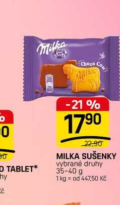 MILKA SUŠENKY vybrané druhy 35-40 g