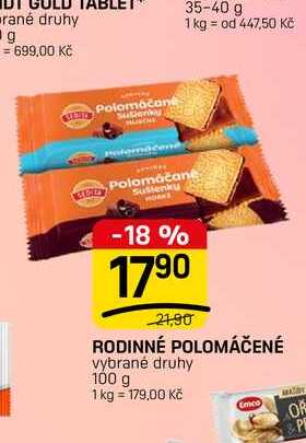 RODINNÉ POLOMÁČENÉ vybrané druhy 100 g