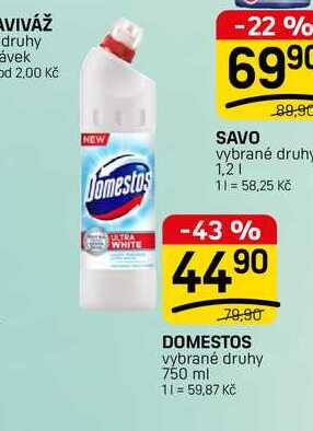 DOMESTOS vybrané druhy 750 ml