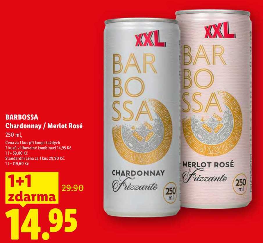 BARBOSSA Chardonnay / Merlot Rosé, 250 ml