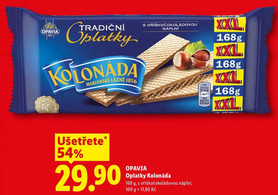 OPAVIA Oplatky Kolonáda, 168 g