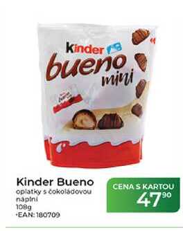 Kinder Bueno oplatky s čokoládovou naplní 108g