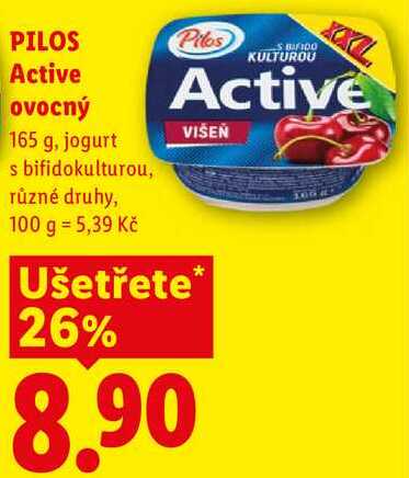 PILOS Active ovocný, 165 g