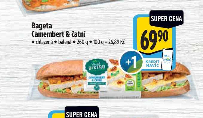 Bageta Camembert & čatní 260 g