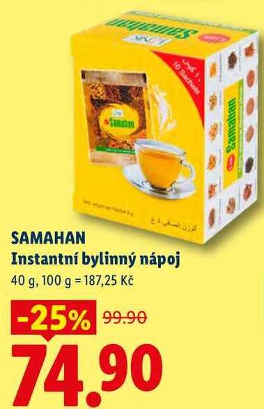 SAMAHAN Instantní bylinný nápoj, 40 g