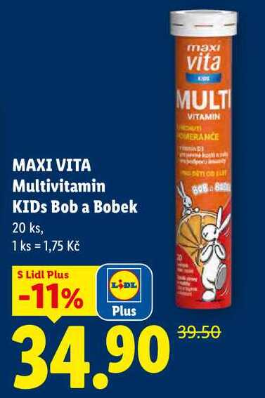 MAXI VITA Multivitamin KIDS Bob a Bobek, 20 ks