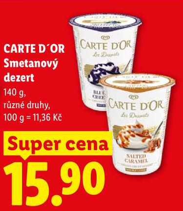 CARTE D'OR Smetanový dezert, 140 g, různé druhy