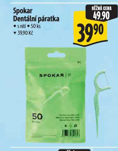 Spokar Dentální páratka s nití 50 ks