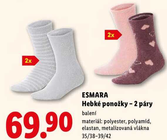 ESMARA Hebké ponožky - 2 páry