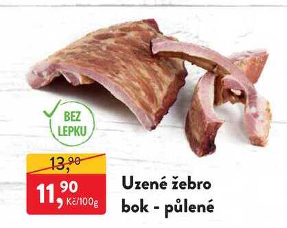 Uzené žebro bok - půlené 100g
