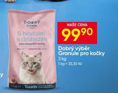 Dobrý výběr Granule pro kočky 3 kg 