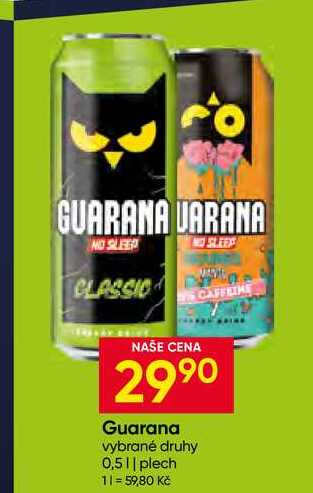 Guarana vybrané druhy 0,5l plech