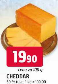 CHEDDAR 50 % tuku, 100 g