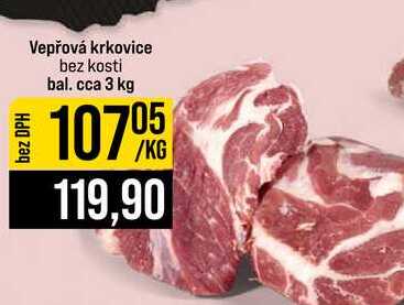 Vepřová krkovice bez kosti bal. cca 3 kg 1kg