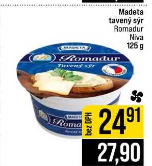Madeta tavený sýr Romadur Niva 125 g