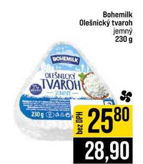 Bohemilk Olešnický tvaroh jemný 230 g